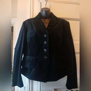 New J. Peterman Womens Jacket 14 Corduroy Blazer Career Designer Cotton Button